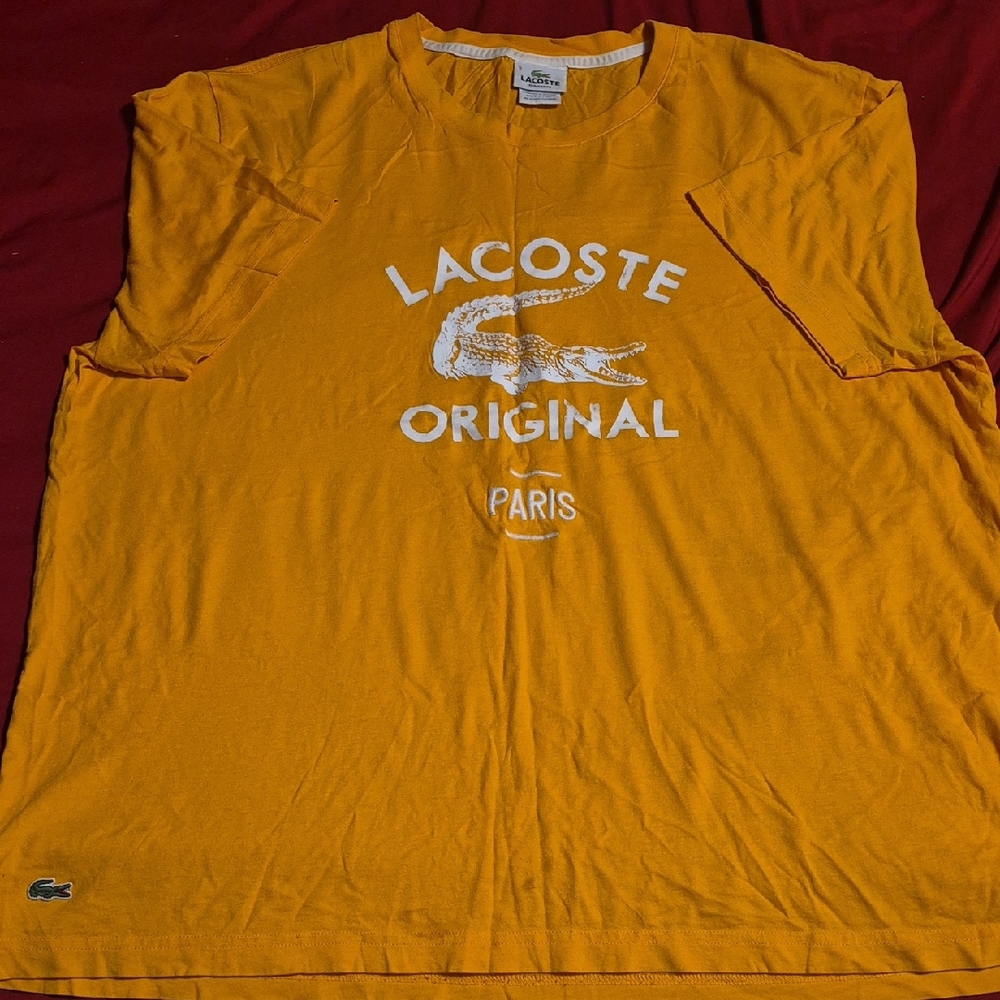 Lacoste Mustard Graphic Tee
